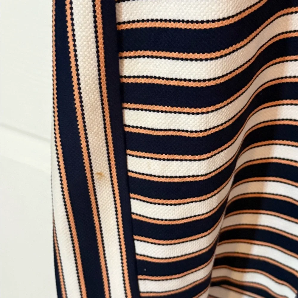 Banana Republic Navy, Yellow and White Striped Midi Dress - Picture 3 of 5